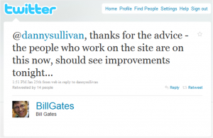 Bill Gates Twitter reply to Danny Sullivan